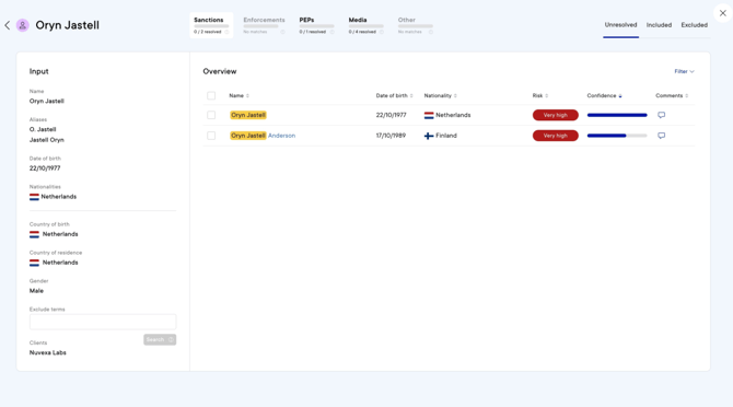 Resolvement screen 1