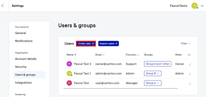 How to add users to Pascal 1