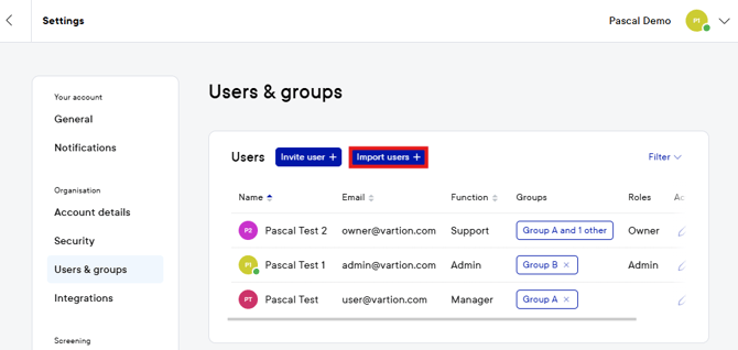 How to add users to Pascal 2