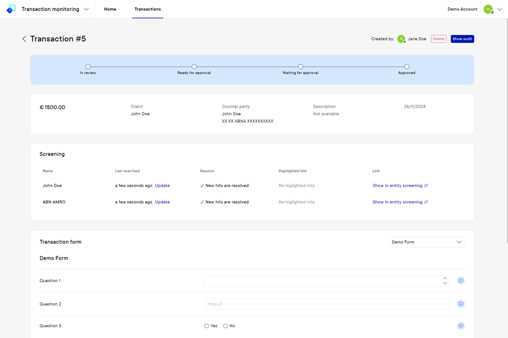 6.4 Pascal Pre-Event Transaction Monitoring